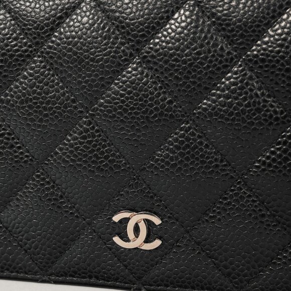 Chanel Black Caviar Leather Quited L-Yen Wallet - Picture 6 of 13
